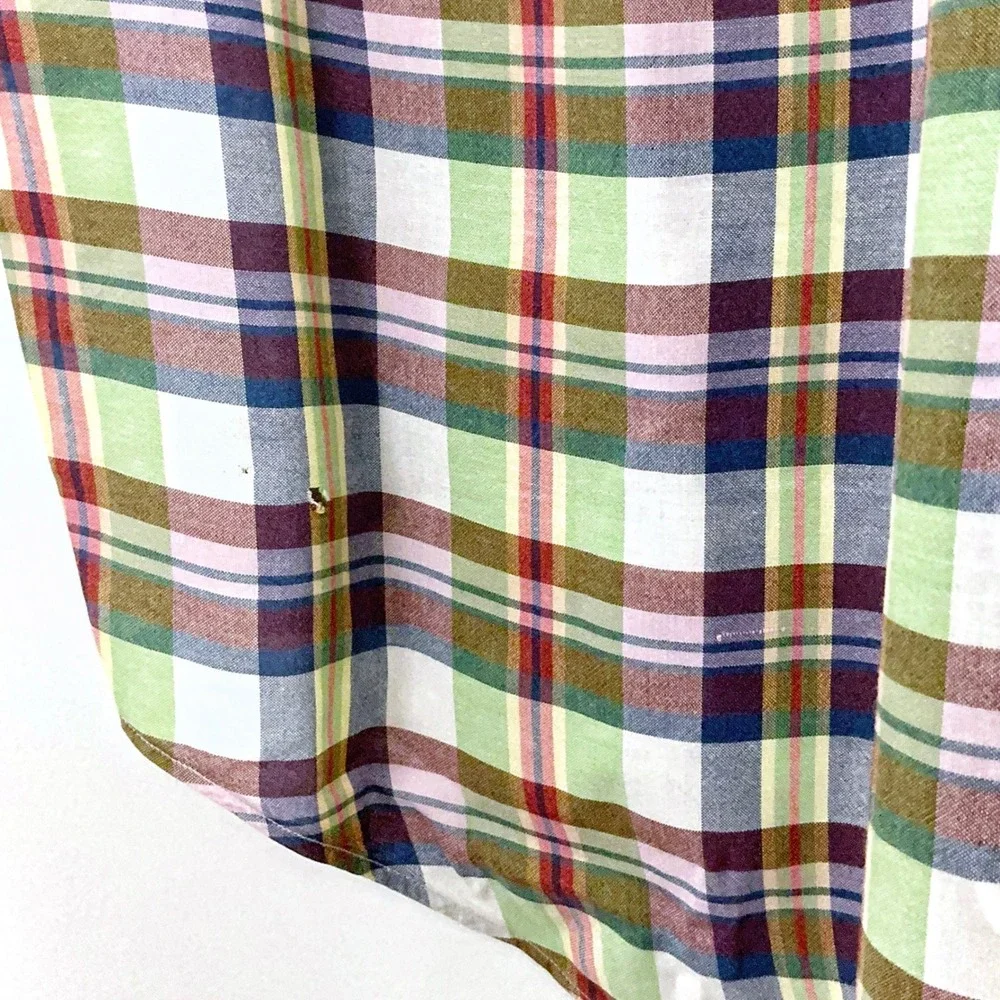 Polo Ralph Lauren Blaire Men's Large‎ Plaid Button Down Shirt Cotton Multi Color